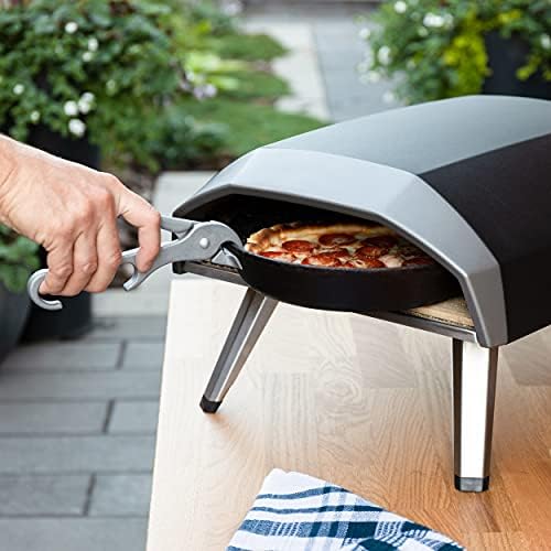 Chef pomodoro premium pizza panorcera, alumínio fundido de 8 polegadas, bandejas de serviço pesado, pinça de garra para o forno de micro-ondas
