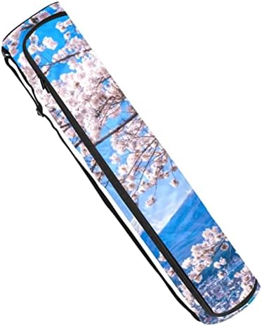 Ratgdn Yoga Mat Bag, Mount Fuji e Sakura Exercício ioga transportadora de tape