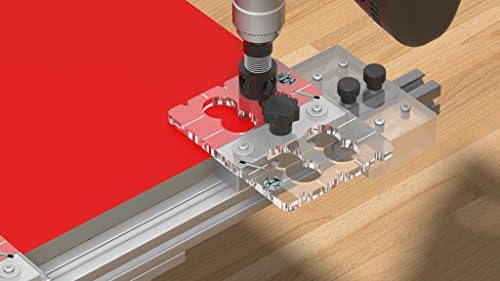 Sablon Minifix-3 Cabeça e prateleiras e gabarito de conexão do Dowel Conjunto para gabinete, armário e fabricação de móveis com