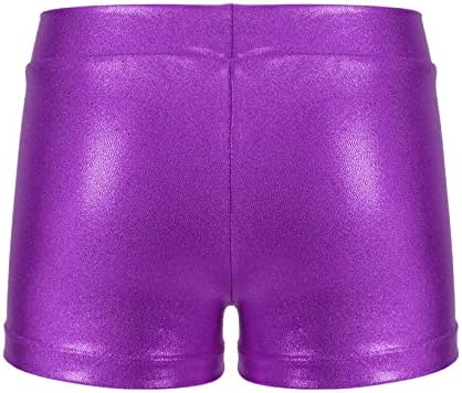 Doomiva Kids meninas shorts metálicos calças gostosas brilhantes calças curtas atléticas brilham o fundo da tomada