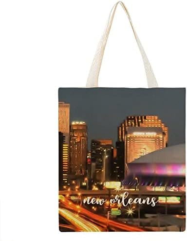 New Orleans Canvas Bags Bags da Cidade Bolsa de Viagem Bolsa de Viagem Gream para Mulheres Presente para ela para ela