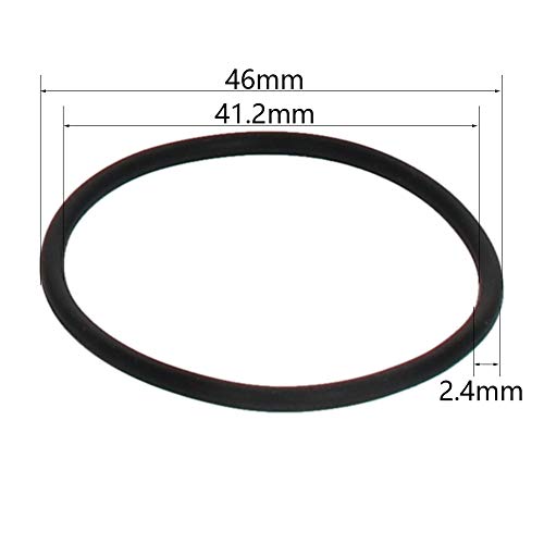 Bettomshin 1pcs nitrila de borracha o-rings, 46 mm OD 41,2mm ID de 2,4 mm de largura, arruela métrica de vedação de vedação de buna-nitrila