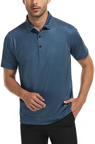 Camas de pólo de Deolax Mens Desempenho Humeragem Maldição Mens Camisa de Golfe Casual Fit Dry Dry Slave Camisetas Polo Long e Curta