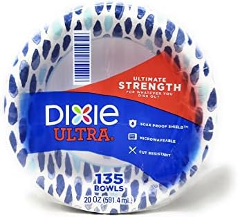 Dixie Ultra Paper Bowls, 20 onças, 135 contagem