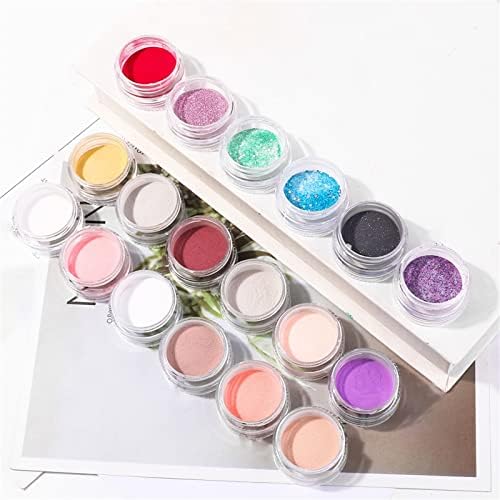 6 cores mergulhar pó kit de unhas modernas glitter nu pó de imersão em pó para manicure de arte de salão de salão diy -