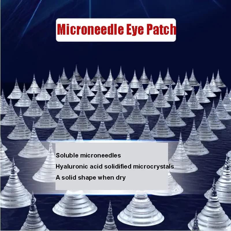 Microneedle micro -cristais sob remendos oculares de ácido hialurônico dissolvendo manchas oculares para olhos inchados submetendo bolsas escuras círculos escuros