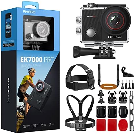 Akaso Ek7000 Pro Action Camera e Skateboard Kit pacote