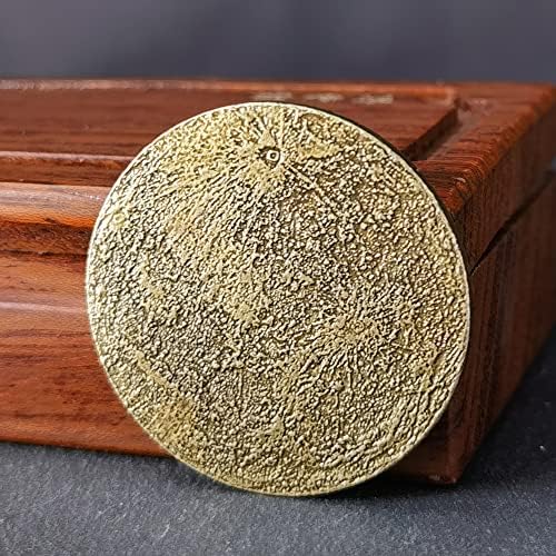 Moeda de lua sólida - diâmetro de 1,57 polegadas - moeda de preocupação Moeda Lucky Coin