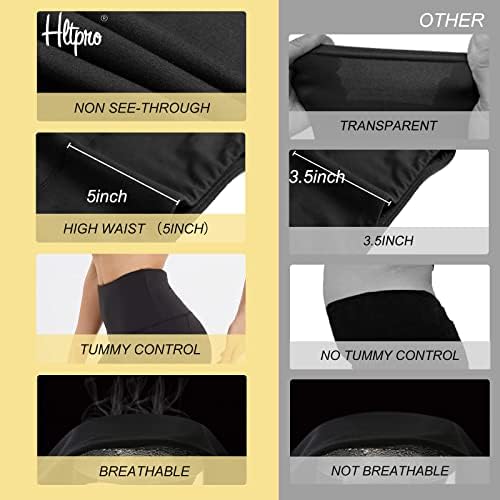 Shorts de motociclista HltPro Spandex para mulheres com bolsos, shorts de ioga de ginástica de cintura alta
