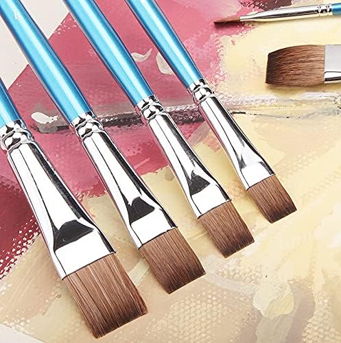 Floyinm Syntetic Nynthetic Hair Wood Binches Set para Artista Acrílico Gouache Óleo Pintura de Aquarela Pincadeiras de Arte