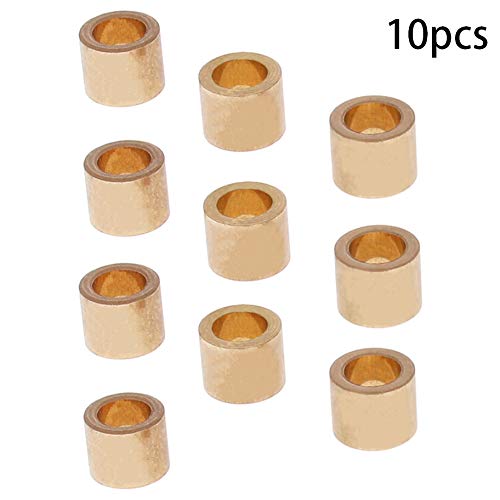 Bettomshin 10pcs Manga de rolamento, 8mm de 12 mm de 12 mm de 10 mm de comprimento, rolamentos simples rolantes auto-lubrificantes para partes deslizantes de máquinas, prensas de impressão, máquinas têxteis