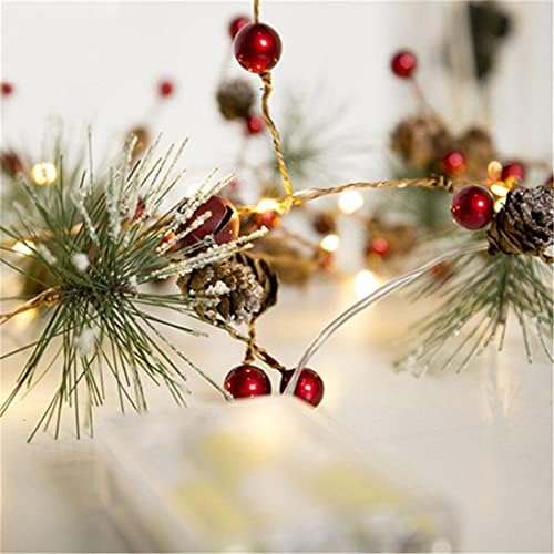 Ganfanren 2m 20 LED Concer Pine Cone LED Light Christmas Decorações para Ornamento de Árvore de Natal em Casa