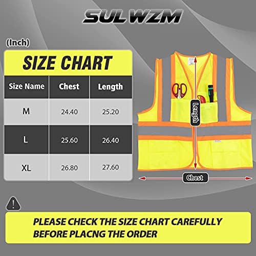 Colete de segurança de alta visibilidade da Sulwzm, tiras transversais reflexivas para homens e mulheres