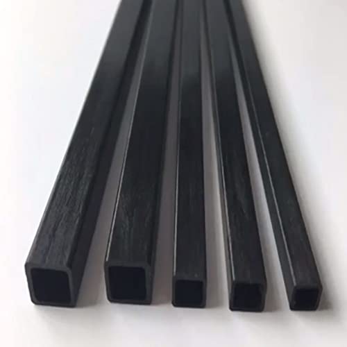 Tubo quadrado de fibra de carbono: diâmetro interno: diâmetro externo de 3 mm: 5 mm de comprimento: 500 mm;