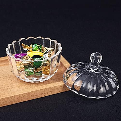 Cabilock Candy Bowl 2pcs vidro abóbora jar biscoito doce jar clear farmacicário jarra jóia de jóias de jóias boxinhos