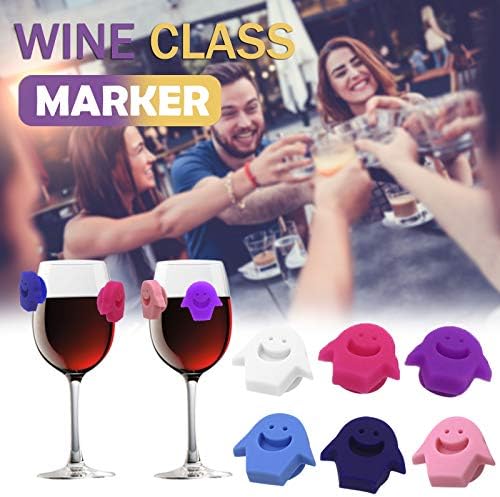 Reconhecedor de vidro de cozinha modular Party Party Creative Label Silica PC Gel Copo Glass 6 Wine Kitchen ， Dining Bar Wine Glass