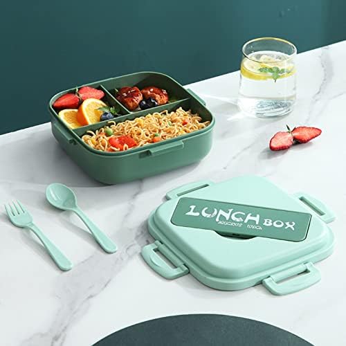 Lancheira japonesa Bento, Negamorichow 3-Compactadores Bento Bento Lunch Box Recipiente com utensílio, recipientes de alimentos ecológicos