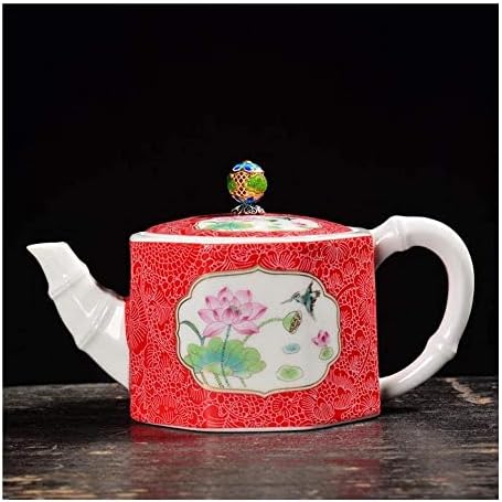 Bule com bule de bule de flores com filtro de flores com bule de cerâmica com chá pastel conjunto de chá com filtro chá