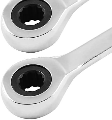 Phituoda 2pcs 7mm Chave de catraca, chave de catraca reversível de aço CR-V, chave de catraca com raia de dentes de 72 dentes,