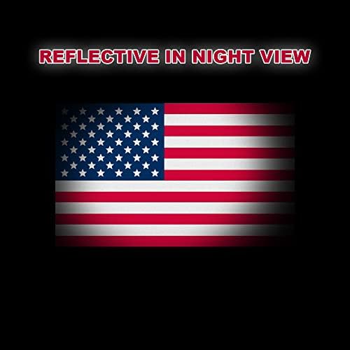 Ignixia Reflexivo American Flag Decals USA Sinalizadores de carro Decalques patrióticos 5x3 polegadas American Flag