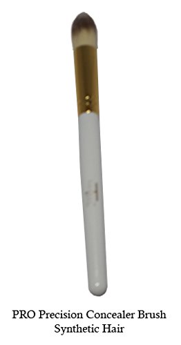 Tootloo Professional High Pro Precision Brush Brush Bristles de 2 tons de 2 tons de 6-3/4 Mança de madeira preta. Para sombra dos olhos,
