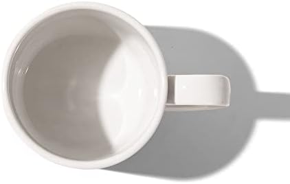 Feito em utensílios de cozinha - Conjunto de 4 - Conjunto de canecas de café - 12 oz - Branco - Cerâmica Inglaterra - Lavagem de louça e cofre de microondas
