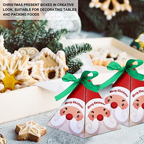 Doitool 20pcs Caixas de doces de Natal Caixas de armazenamento de presente de papel caixas de embalagem de desenhos animados