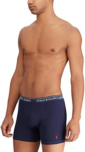 Polo Ralph Lauren Mens Classic Fit Cotton Briefs, troncos e pernas longas disponíveis, boxeador de 3 pacote