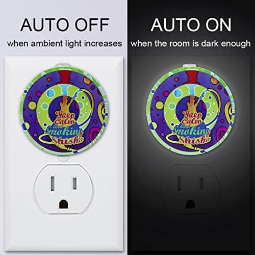 2 Pacote de plug-in Nightlight LED Night Light com sensor de entardecer ao amanhecer para o quarto de crianças, viveiro, cozinha, corredor Nargile Shisa Resumo