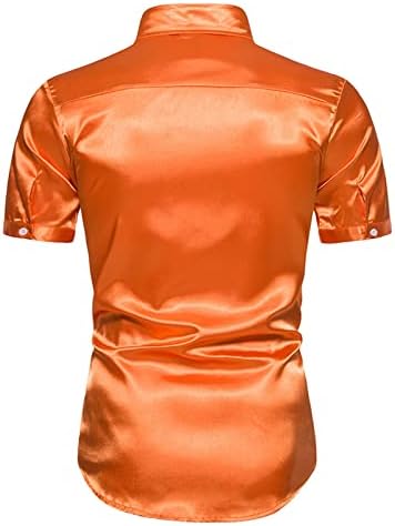2023 Novos camisas de mangas curtas de verão de verão Eurocode o comércio exterior da moda casual camisa brilhante masculina