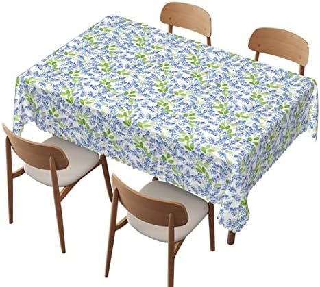 Toalha de mesa de lavanda, 52x70 polegadas, toalha de mesa reutilizável resistente a rugas à prova d'água, para eventos externos
