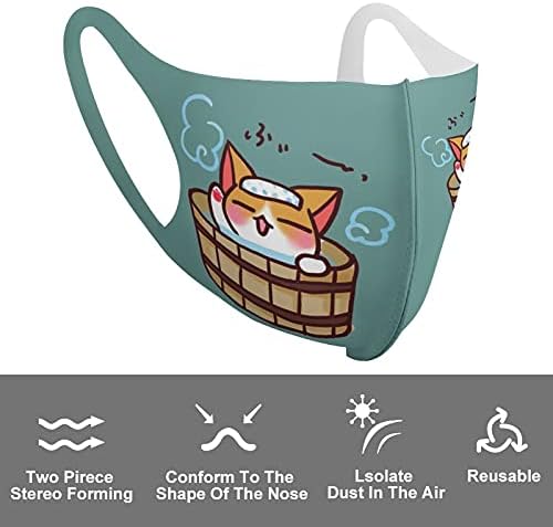 Crianças Crianças de poliéster Decoram máscaras de poeira Design de arte Funny Bathing Cat ilusório de desenho animado da moda