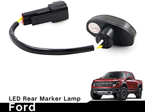 Lâmpadas laterais de marcador de LED NJSBYL para 2010-2014 FORD F150 SVT Raptor Pick Up traseiro Luzes do marcador lateral F150 Lente fumada Red LED Turn Signal Kits Kits