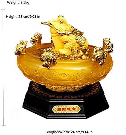 WBWB Feng Shui Money Frog, Feng Shui Money Frog Treasure Bowl Decoration 0812