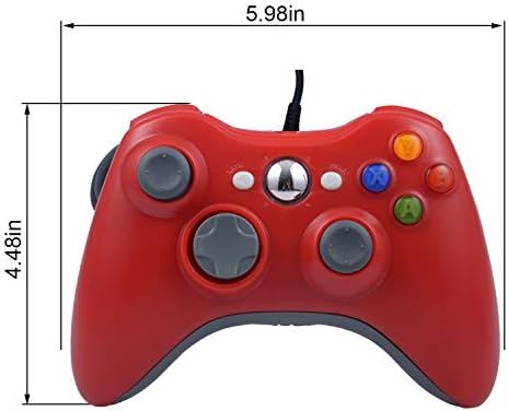 One250 USB Wired Game Pad Controller para Xbox 360, Xbox 360 Slim, Windows PC - Substituição gamepad com fio USB