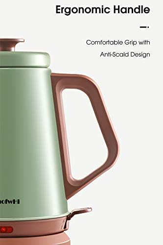 Dmofwhi GOOSENECK Kettle Electric, de aço inoxidável BPA Free Classic Fert Over Coffee Kettle | Chaleira - verde