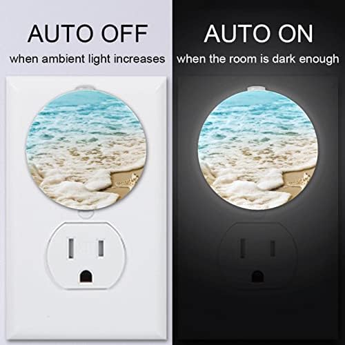 2 Pacote de plug-in Nightlight LED Night Light com Dusk-to-Dawn para o quarto de crianças, berçário, cozinha, padrão de