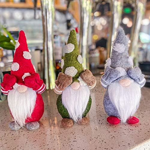 CFSNCM 3 PCS Cute Christmas sem rosto boneco ornamento Papai Noel