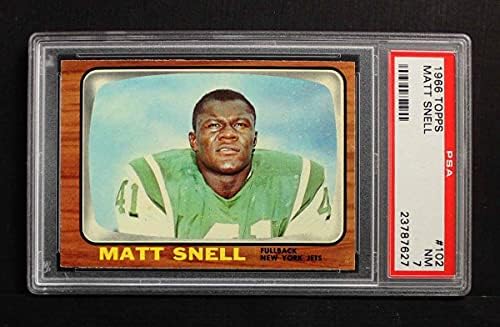 1966 Topps 102 Matt Snell New York Jets PSA PSA 7.00 Jets Ohio ST