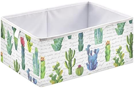 Emelivor cactus cache aquarela Cubo de armazenamento de cubos de armazenamento BINBAS DE ARMAZENAGEM CESPETAS DE