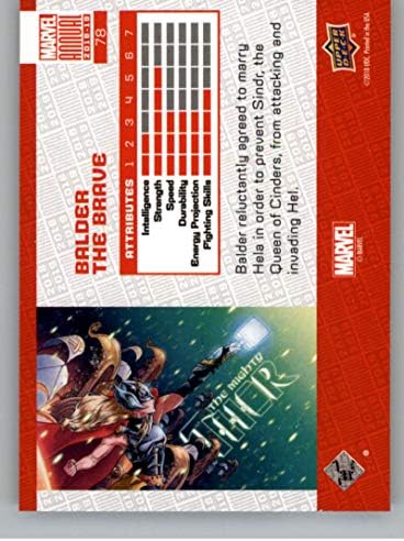 2018-19 Upper Deck Marvel Anual #78 Balder O Brave Non Sport Entertainment Trading Card em condição bruta