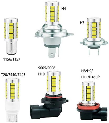 QIDIAN 1PC H4 H7 LENTILHAS DE LELHOS LENTS LENS DE PROJEITOR 6000K 33SMD 800LM 5630 PARA LEXUS LED LED CAR FOG Light