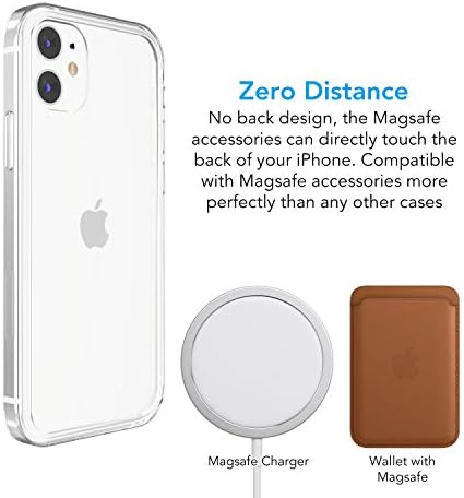 ANHONG CLARE Frame Case compatível com iPhone 12 mini 5,4 polegadas, Slim Fit Ultra Fin Fin