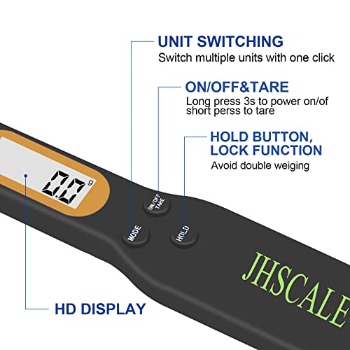 Escala de colher JHSCale, escala de alimentos eletrônicos 500g/0,1g pesando para gramas e oz, escala de cozinha digital