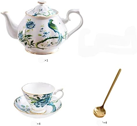 Conjunto de chá Vintage Ceramic Coffee Cup Tule de café Topet Set Tower Tow Tea Utensils