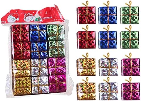 12pc Decoração de pingente de Natal de 2,5 cm Bolsa de presente Decoração de Natal Pingente de decoração de árvore de Natal Pingente