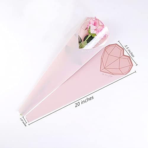 Joson 24pcs/6 bolsa de embalagem de flores colorida Bolsa de flor de rosa única material impermeável material de diamante simples