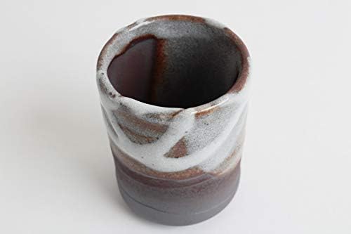 Mino ware japonês cerâmica yunomi chawan xícara de chá shinsetsukiritachi preto e branco feito no Japão rsy012