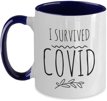 Covid 19 Survivor Coffee Caneca, Presente para Survivor Covid, Covid Keepsake Coffee Caneca, Eu sobrevivi à Covid