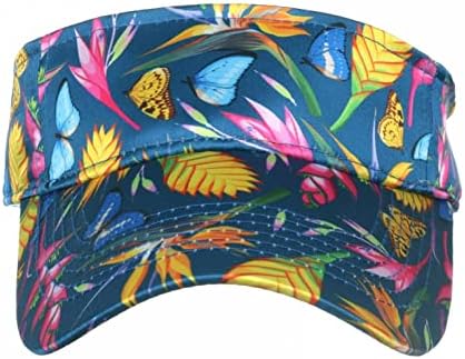 Chapéu de viseira solar floral de impressão floral de verão para homens homens larga abordagem de tênis de tênis de tênis viseira